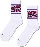 Happy Socks Leo Stripe Sneaker Sock Dames White 36-40