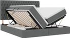 vidaXL LED Opbergbed met Matras Donkergrijs 180 x 200 cm Stof