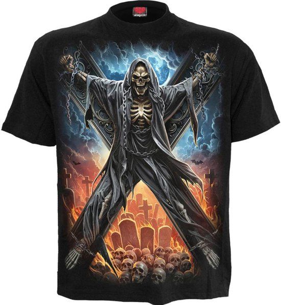 Spiral Heroes Inc. Europe B.V. Spiral Crossed Over T-Shirt Heren T-shirt - zwart - M