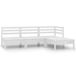 vidaXL 3-delige Loungeset massief grenenhout wit