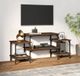 Maison Exclusive - meuble TV, marron, aspect chêne, 117x35x52 cm, panneau de particules