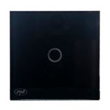 Eenvoudige PNI SH121 Enkele touch-schakelaar, glas, zwart, met led-indicator, 10 A, 200 W
