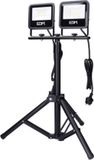 EDM 2 Projecteurs LED sur trépied 6400k - 2x30W - 2x2370 Lumen - Noir