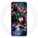 Maniacase Etui Redmi Note 11 5G Tanjiro Nezuko en Inosuke Slayer Kimetsu no Yaiba Manga