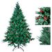 himaly Arbre de Noël artificiel de 1,5 m avec pommes de pin et baies, PVC avec support en métal, arbre de Noël pour intérieur et extérieur, vert