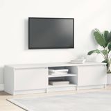 vidaXL - Tv-meubel - 140x40x35,5 cm bewerkt hout wit