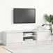 vidaXL - Meuble TV - 140x40x35,5 cm bois d'ingénierie blanc