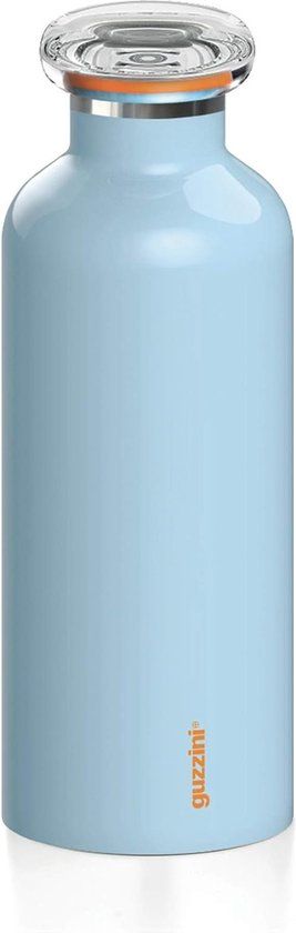 Guzzini Thermosfles, drinkfles RVS - azuur mat, 7,3x h21,2 cm | 500cc