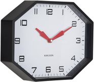 Karlsson Wandklok Modern Factory Octagon - Zwart - 32x32x26cm