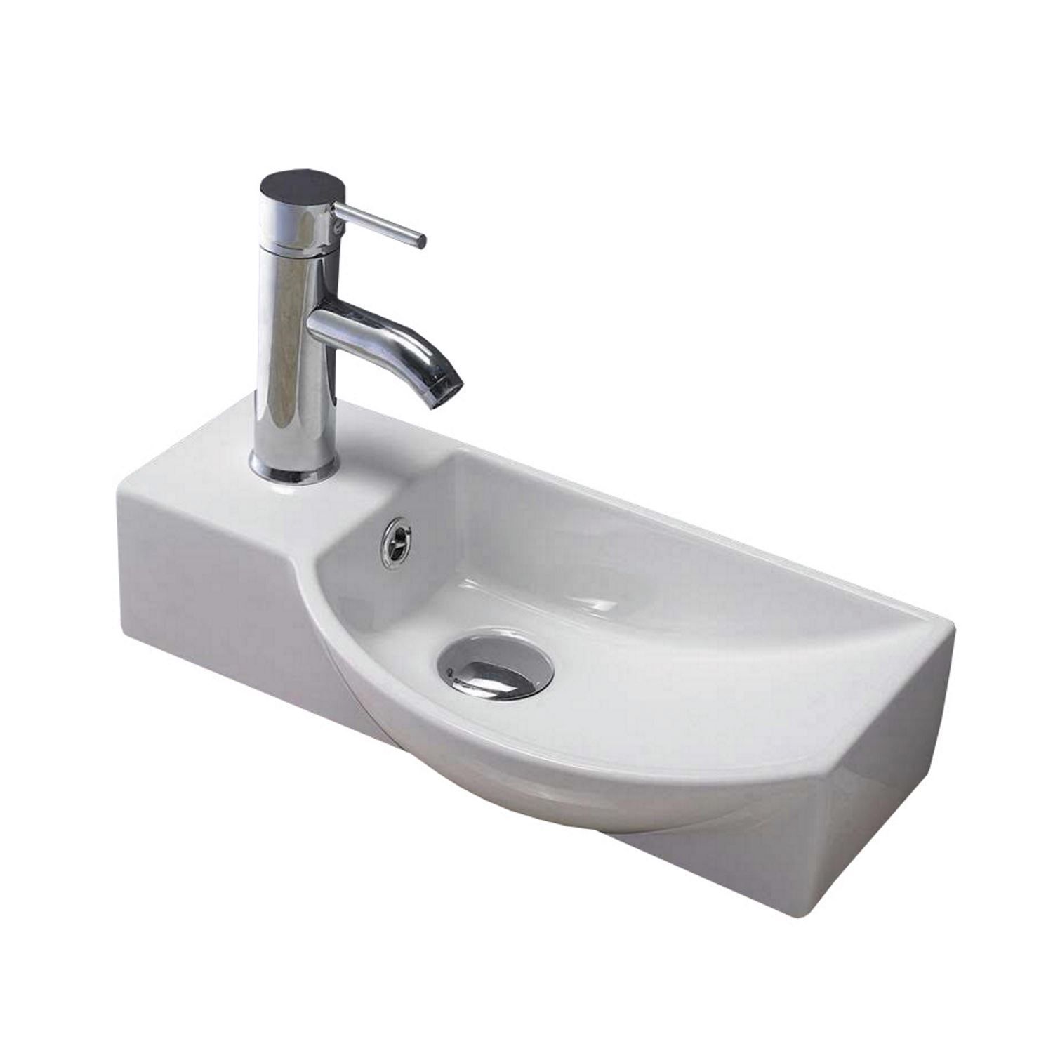 Sanisupply Bee Fontein Rechts 22x40cm Wit