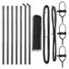 vidaXL - zeshoekig - gaashek - met - grondbevestiging - 10 - x - 0,8 - m - Grijs - Mesh