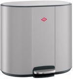 WESCO Multicollector 3 Prullenbak Afvalscheiding (1x25 Liter, 2x12 Liter) | 49 Liter | Metaal - Cool grijs mat | Pedaalemmer met Soft Close en Geurfilter