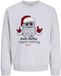 JACK & JONES Sweatshirt 'JJXmas Fun' rood / zwart / wit gemêleerd
