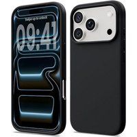 Apple iPhone 17 Pro Max - housse etui silicone gel fine + verre trempe - NOIR