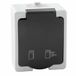 IP54 waterdicht en stofdicht stopcontact, ideaal voor buiten en vochtige ruimtes.