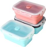 Unyqoos® Opvouwbare siliconen lunchbox set van 500ml voor onderweg en school