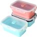 Unyqoos® Opvouwbare siliconen lunchbox set van 500ml voor onderweg en school