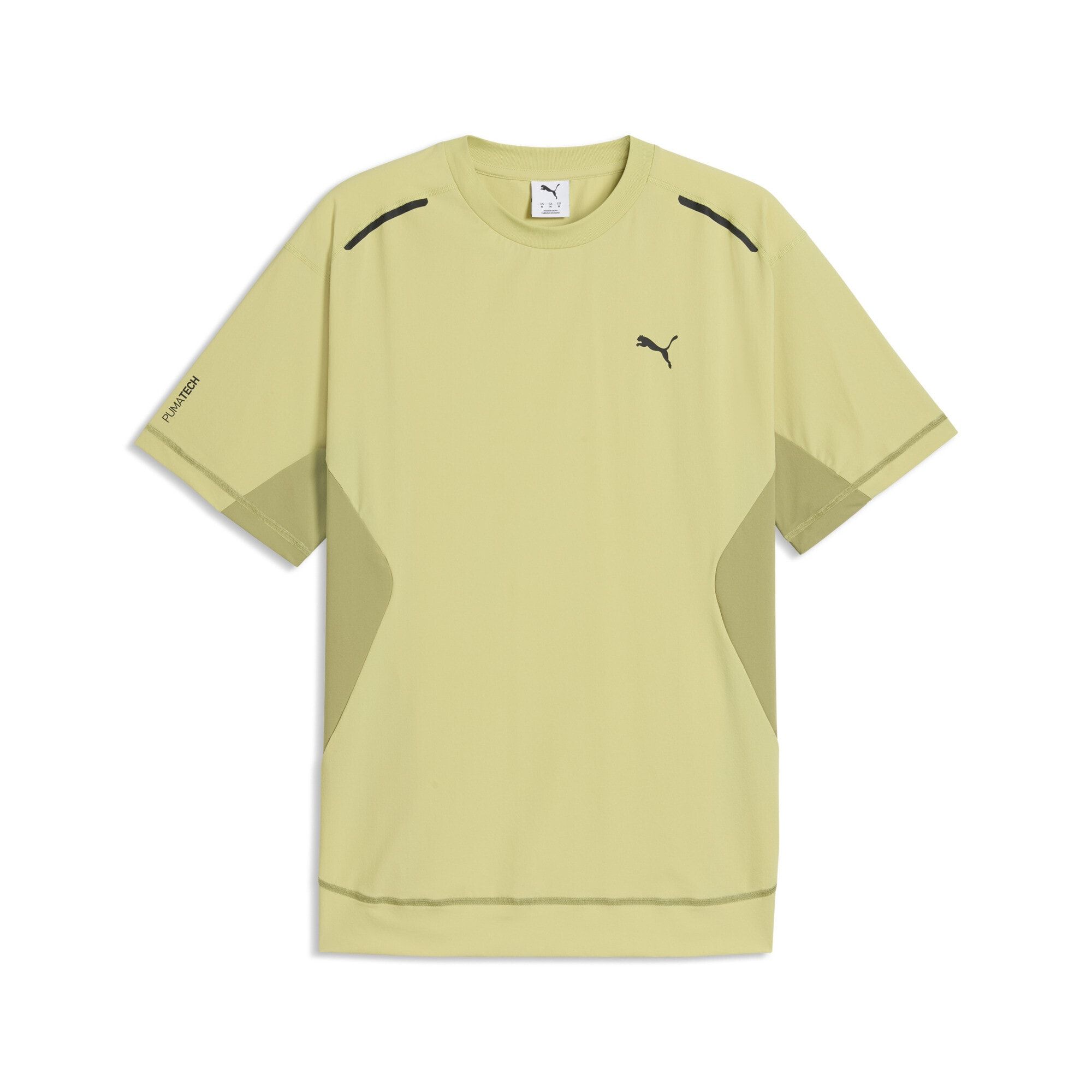 PUMA PUMATECH relaxt, gebogen gebreid T-shirt voor heren M, Rustic Olive Green