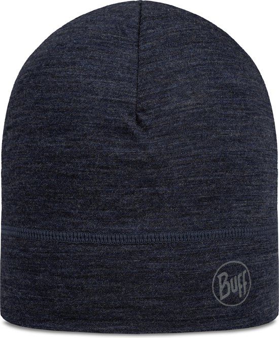 BUFF Merino Lightweight Beanie SOLID NIGHT BLUE - Muts