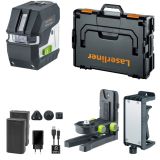 Laserliner MasterCross XPG Pro Laser à lignes croisées In L-Boxx - 4 Lignes - Vert - 55m - IP64