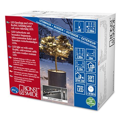KONSTSMIDE 6610-117 Micro-Lichterkette Außen 40 LED Warmweiß
