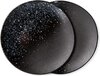 HKliving 70's Gebaksbord - Ø17,5 cm - Set van 2 - Zwart