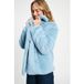 POM Amsterdam Manteau Misty Blue en fourrure - Taille 34