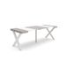 Skraut Home Uittrekbare Consoletafel Eettafel 220cm Wit en Cement