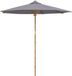 Syfax Bamboe Tuinparasol Rond Ø 240 x 260 cm Donkergrijs