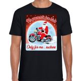 Bellatio Decorations Fout Kerstshirt / t-shirt - No presents for kids only for me suckers - motorliefhebber / motorrijder / motor fan zwart voor heren - kerstkleding / kerst outfit XXL