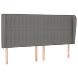 VidaXL Hoofdbord Donkergrijs 163x23x118/128 cm Stof