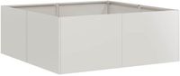 vidaXL Plantenbak 80x80x30 cm Roestvrij Staal