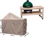 Raffles Covers Big Green Egg / Kamado hoes - 152 x 80 H: 140 cm - RBGE152 - Waterdicht - Ademend - UV-bestendig - Elastisch rijgkoord - Big Green Egg / Kamado Accessoires - Hoes voor BBQ + Tafel