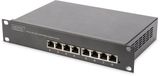 Digitus DN-80114-1 Unmanaged Gigabit Ethernet Network Switch, 8 Ports, 1U, Grey