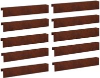 vidaXL Afdekprofiel voor tuinafboording 10 st 100 x 10 x 15 cm