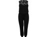 Urban Classics Lace Block Jumpsuit Zwart 4XL