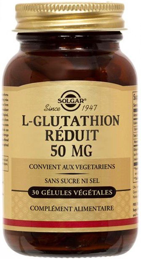 Solgar L-Glutathion Gereduceerd 50 mg 30 Vegetarische Capsules