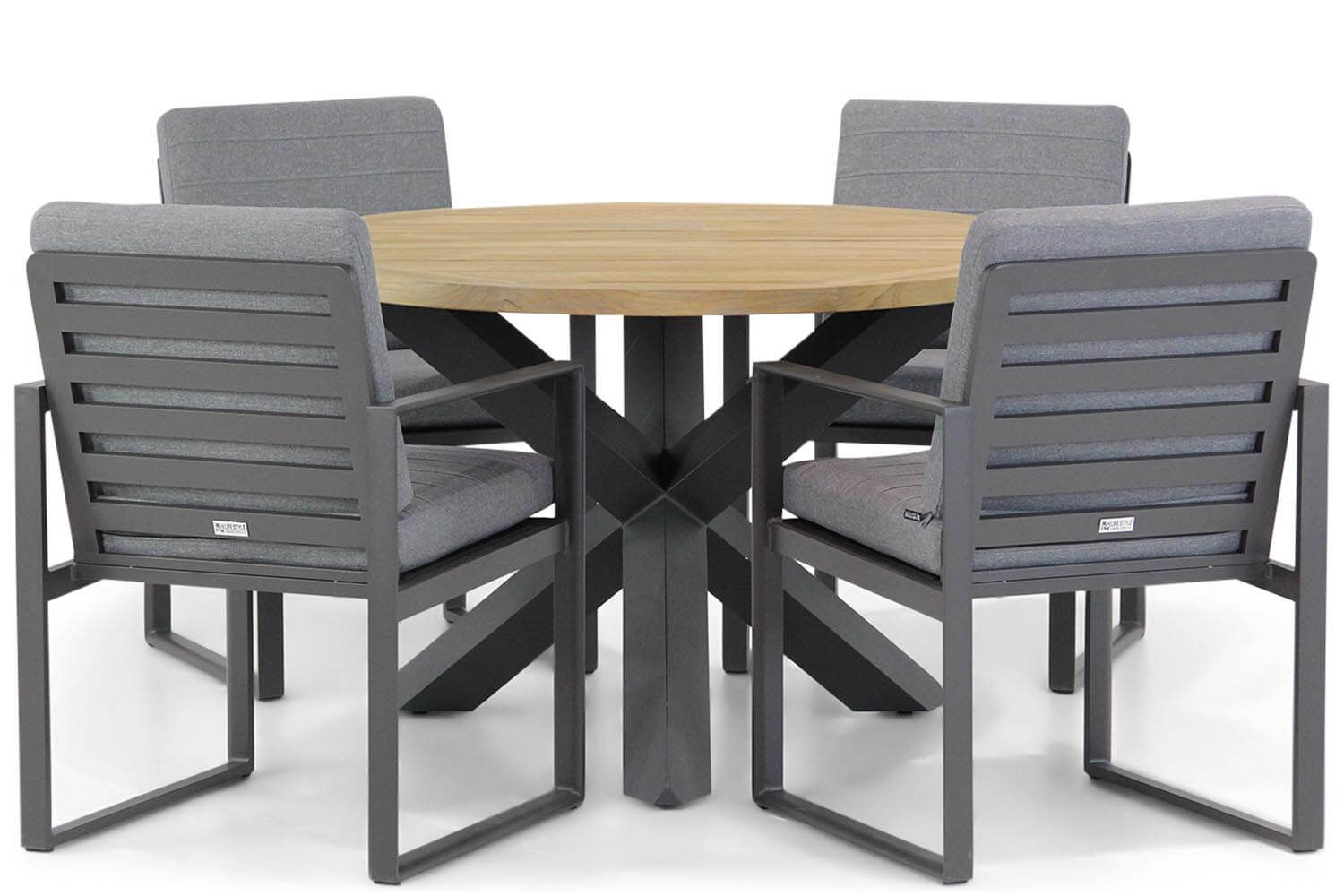 Santika Furniture Zaga/Rockville 120 cm dining tuinset 5-delig - 7423640764751