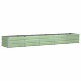 vidaXL Plantenbak Groen Staal 400 x 80 x 45 cm