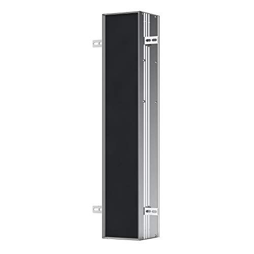 Emco ASIS PLUS inbouwkastmodule voor de toiletborstelset, badkamerkast met toiletpapierhouder, hoge kast met \"Push to Open\" functie en aanslag links