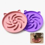 2 voerbakken voor katten, roze, paars, antislip, anti-braken