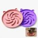 2 voerbakken voor katten, roze, paars, antislip, anti-braken