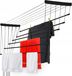 Sèche-linge pour linge - Montage mural - 6 barres - 130 cm - Convient aux salles de bain - Stable