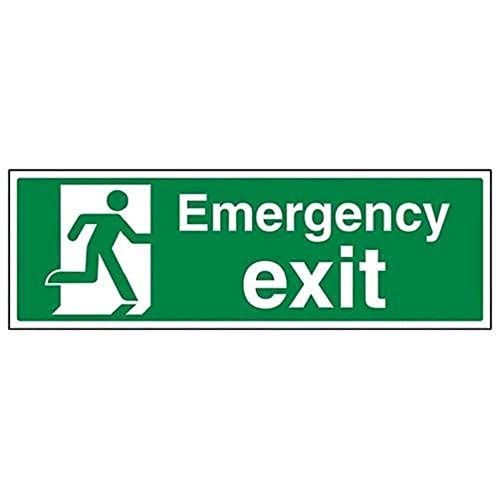 VSafety Nooduitgangbord - Landschap - 450mm x 150mm - 1mm Stijf Kunststof