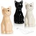 Merkloos Radiator Luchtbevochtiger - Keramiek en metaal - Kattenmotief - 21 x 10 x 7,5 cm - Wit, zwart en beige