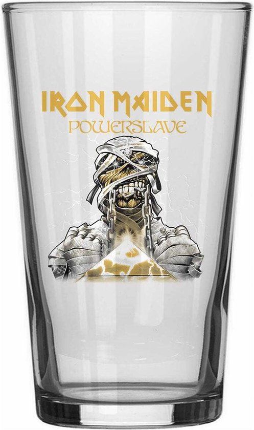Iron Maiden Powerslave Bierglas - transparant