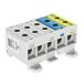 Verdelerblok OTL Verdelerblok f. Al/Cu geschikt 10x2,5-35mm2 grijs-blauw-geel-groen 1000V AC/DC klem geïsoleerd OTL 35-5x MAA5035A10 4399