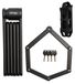 Vélo antivol pliant - 84 cm - Acier trempé - Avec 4 clés - Support de montage - Noir