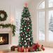 Triumpunpre Kunstkerstboom Smal en Slank 180cm met LED-verlichting