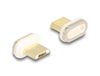 Delock magnetische adapter USB Micro-B male Goud, Wit